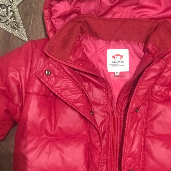 Appaman Featherweight Down Hot Pink Hooded Puffer - Picture 7 of 12